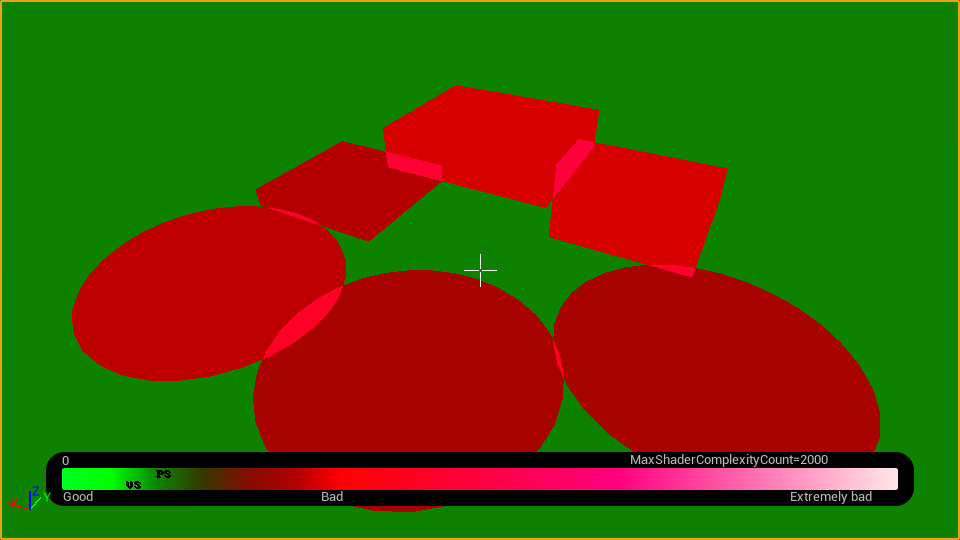 Debug shader complexity view