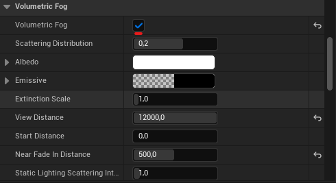 Enable Volumetric Fog