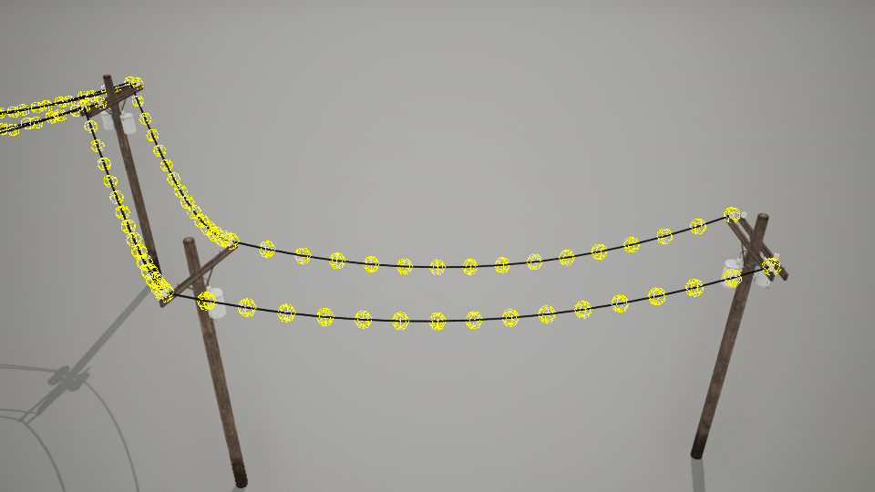 Cable points debug view