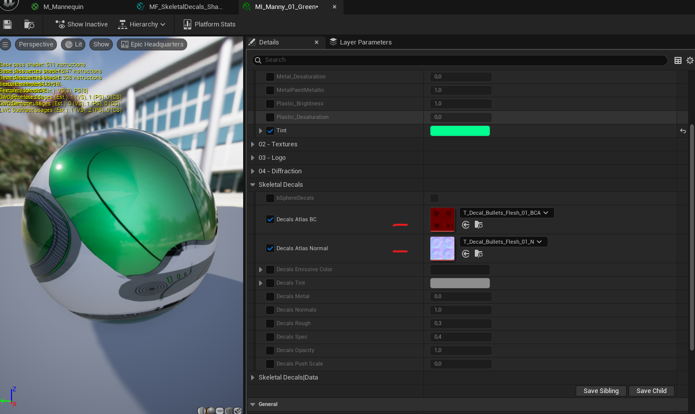 Change Base Color and Normals