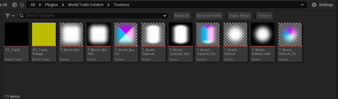 Texture brushes