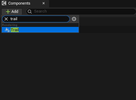 Add trail component