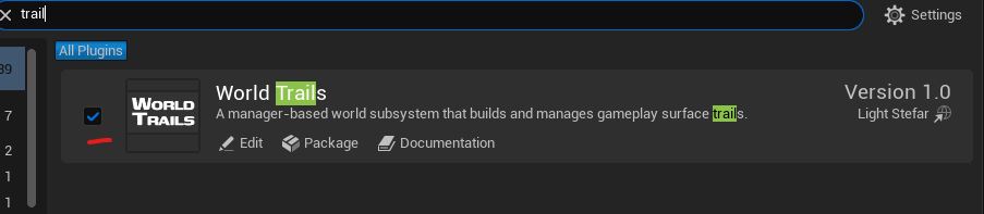 Enable plugin