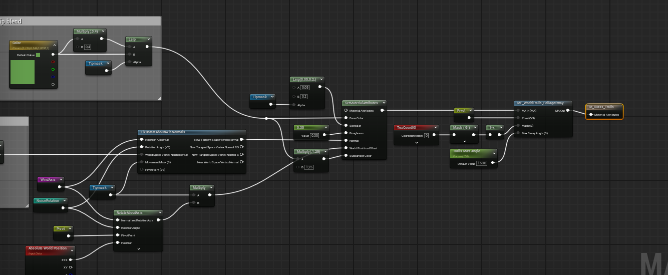 Material attributes setup